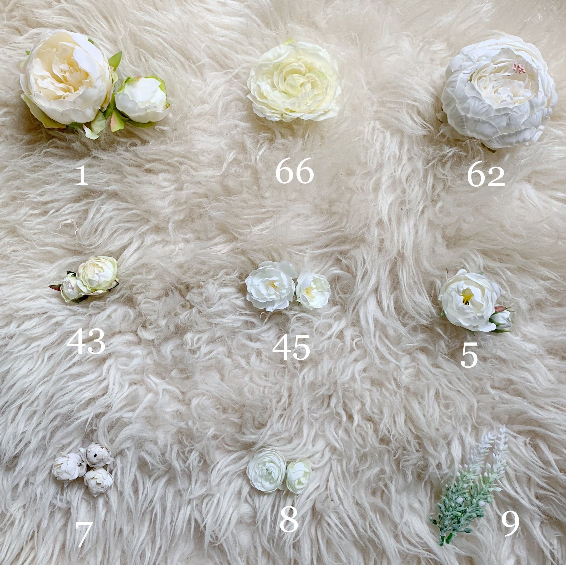 white flower custom options white flower options