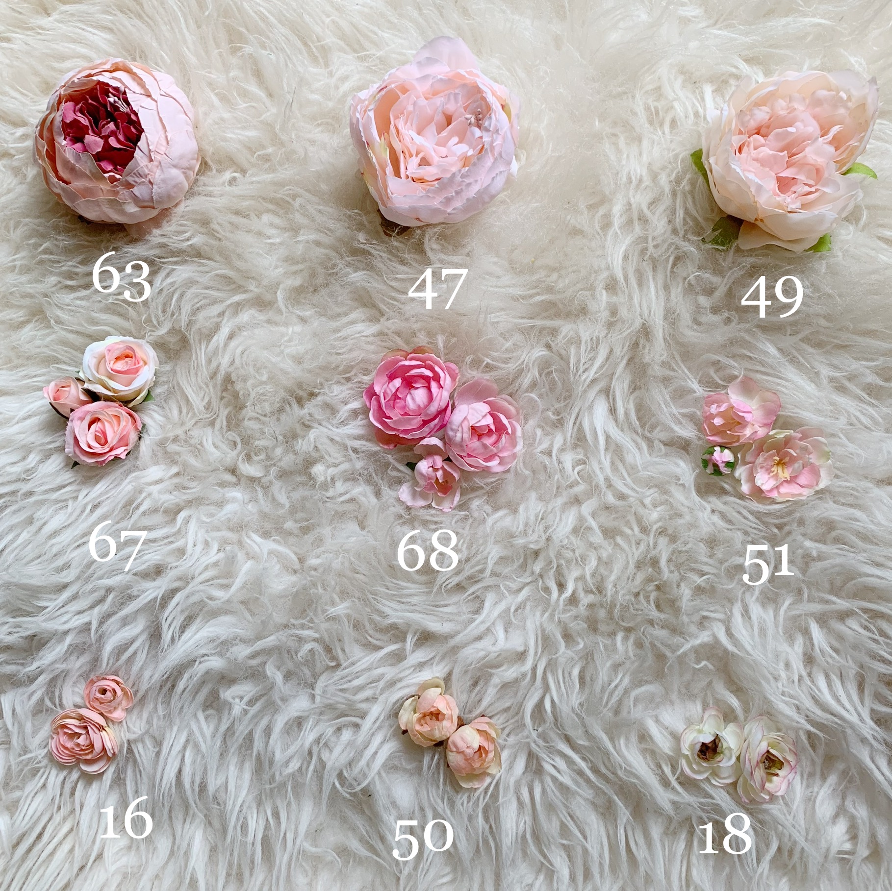pink blush flower custom options pink blush flower options