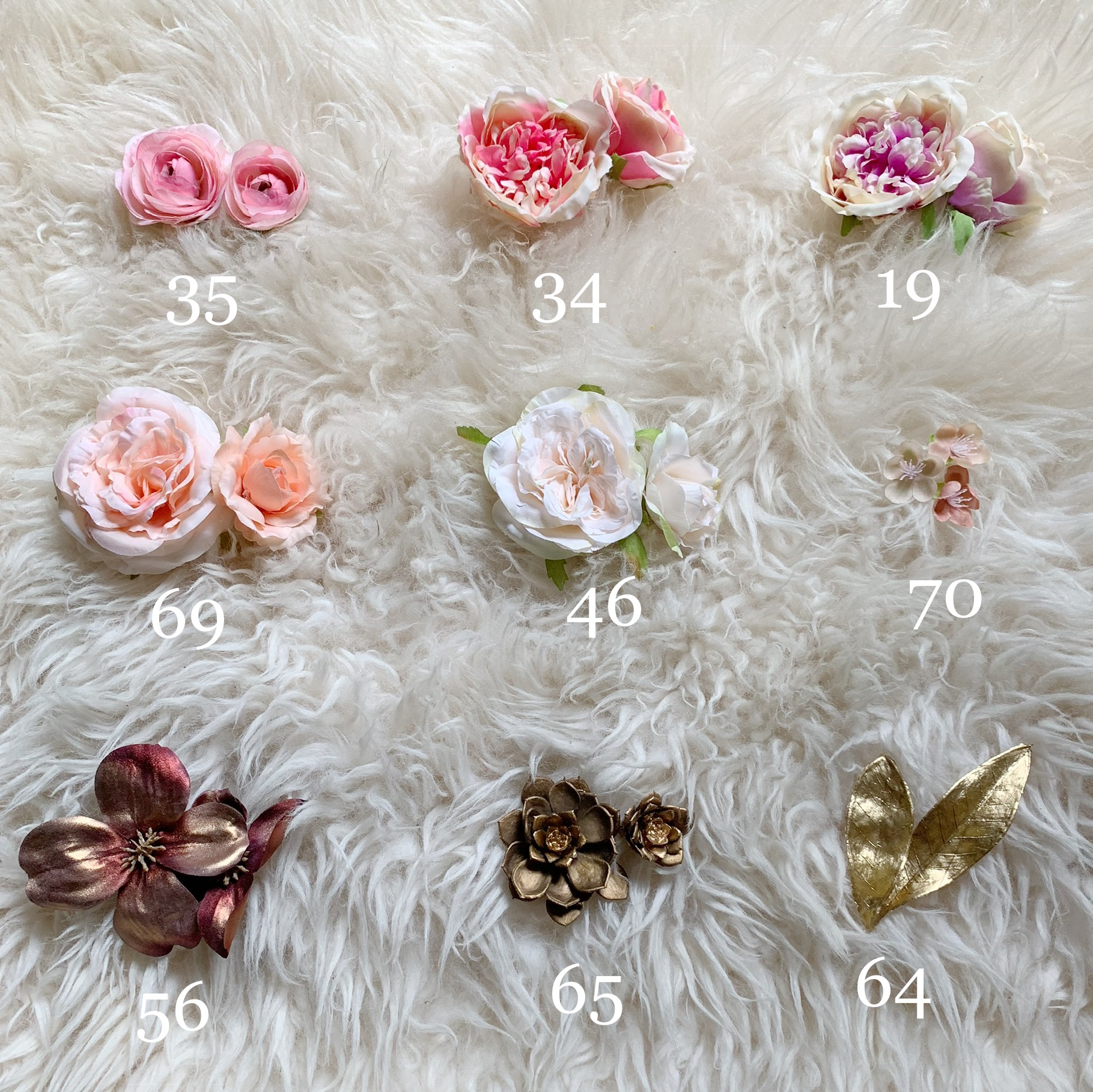 peach gold flower custom options peach gold flower options