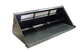 High Back Snow Bucket | Attachment Kings Tall Skid Steer Bucket