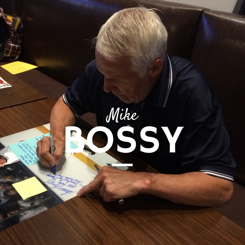Mike Bossy, legend of the New York Islanders, signing autographs at our public autograph signing in Toronto at Dave and Busters