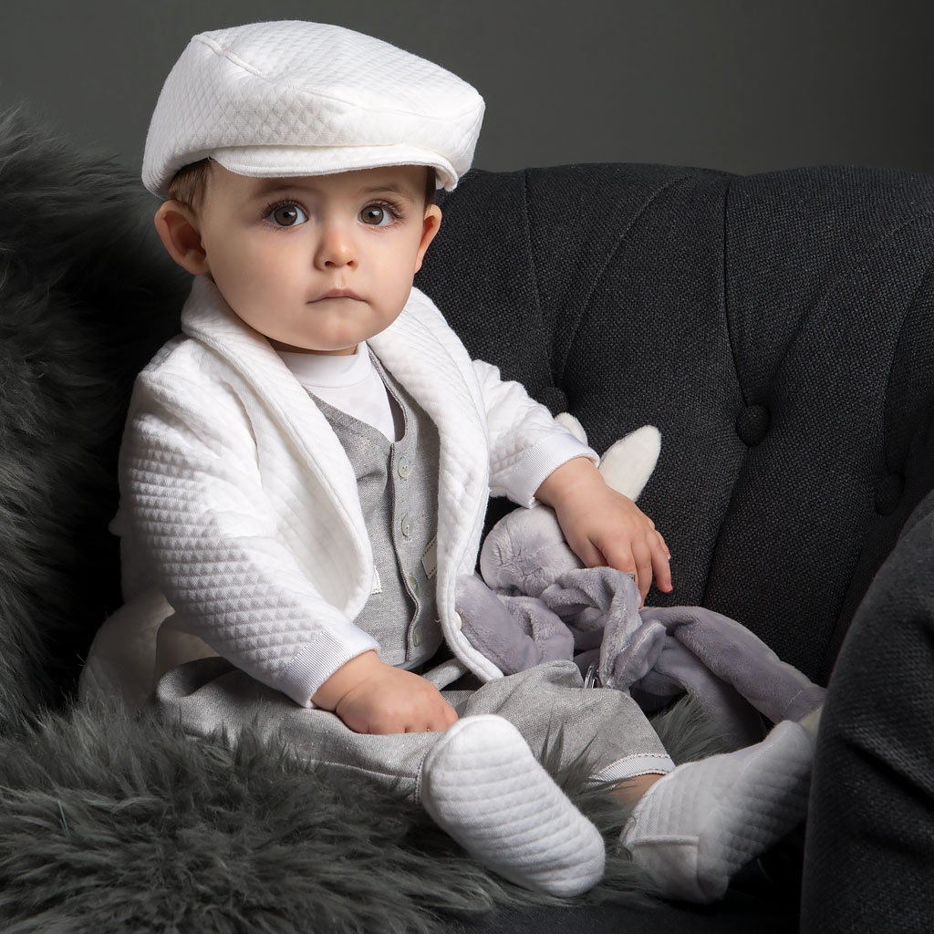 baby boy linen christening outfit