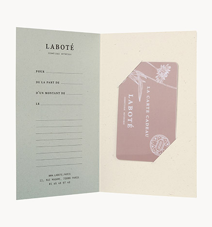 Carte cadeau Laboté Carte cadeau soins botaniques