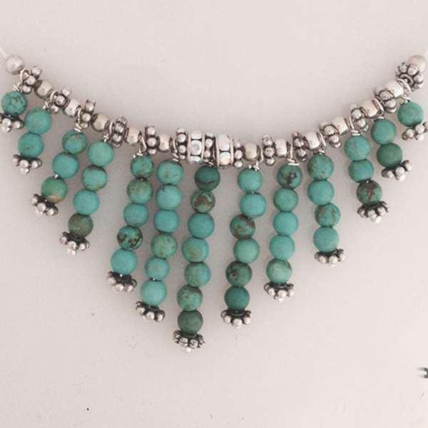 Custom made turquoise cleopatra necklace