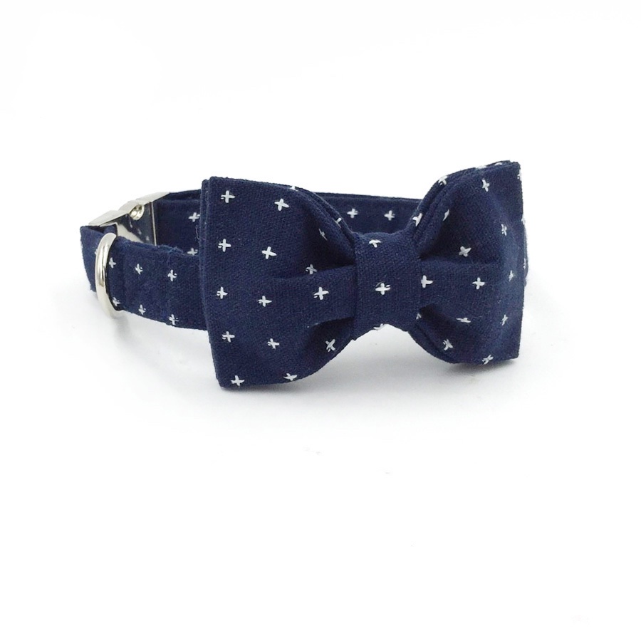 navycrosshatchdogbowtiecollar