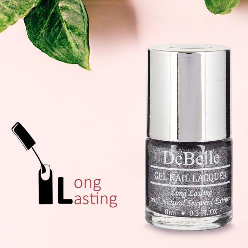 DeBelle Gel Nail Lacquer Grey Glitteratti (Silver Glitter Nail Polish) DeBelle Gel Nail Lacquer Grey Glitteratti (Silver Glitter Nail Polish)