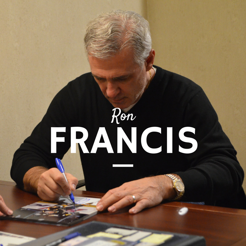 Ron Francis of the NHL Seattle team signing autographs at our private signing in Buffalo