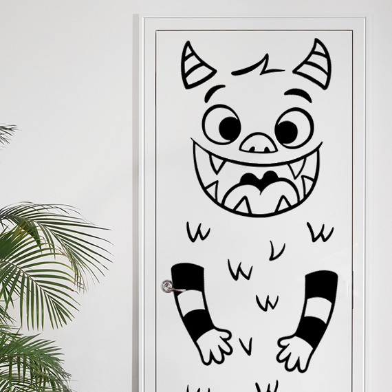 deursticker monster