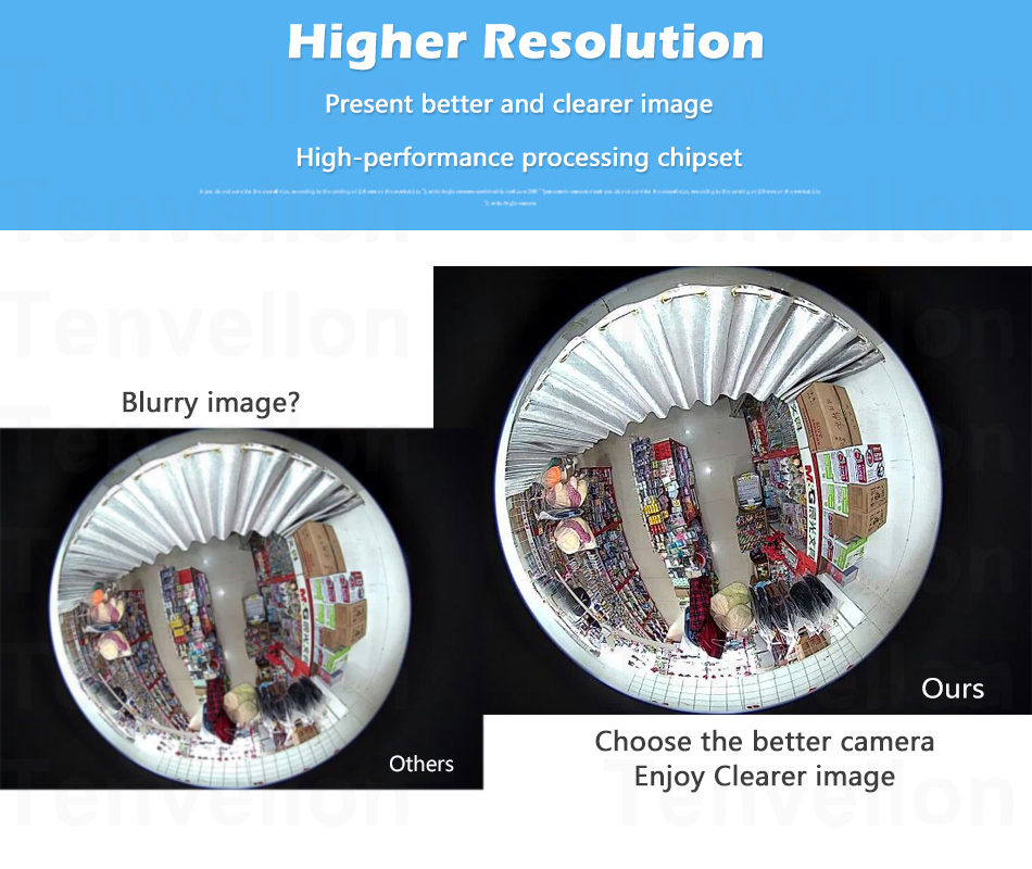 wifi camera bulb 360° view fisheye