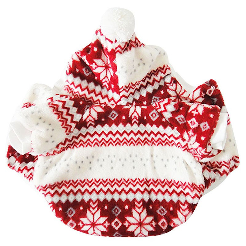 cozysnowflakehoodiedogsweater