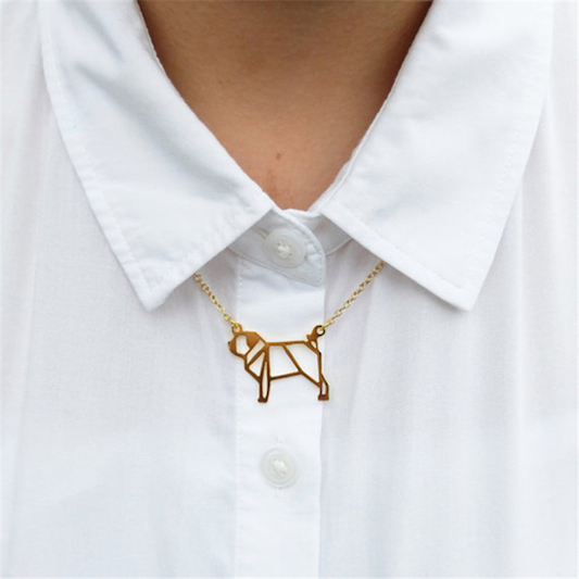 origamichainpugpendantnecklace