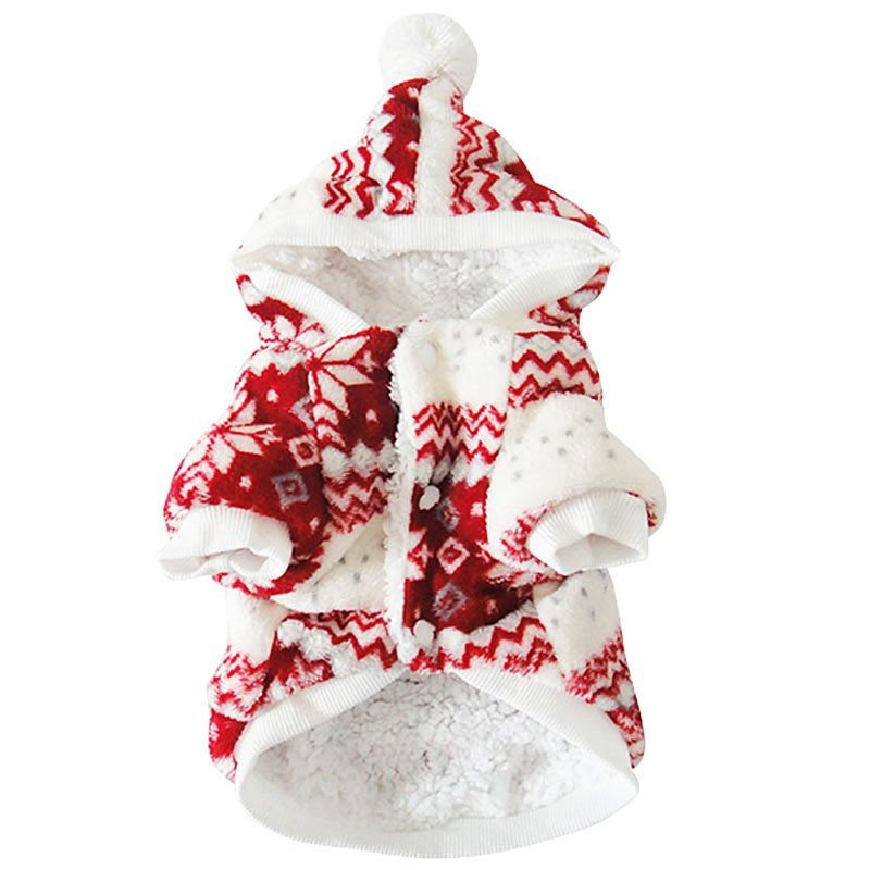 cozysnowflakehoodiedogsweater
