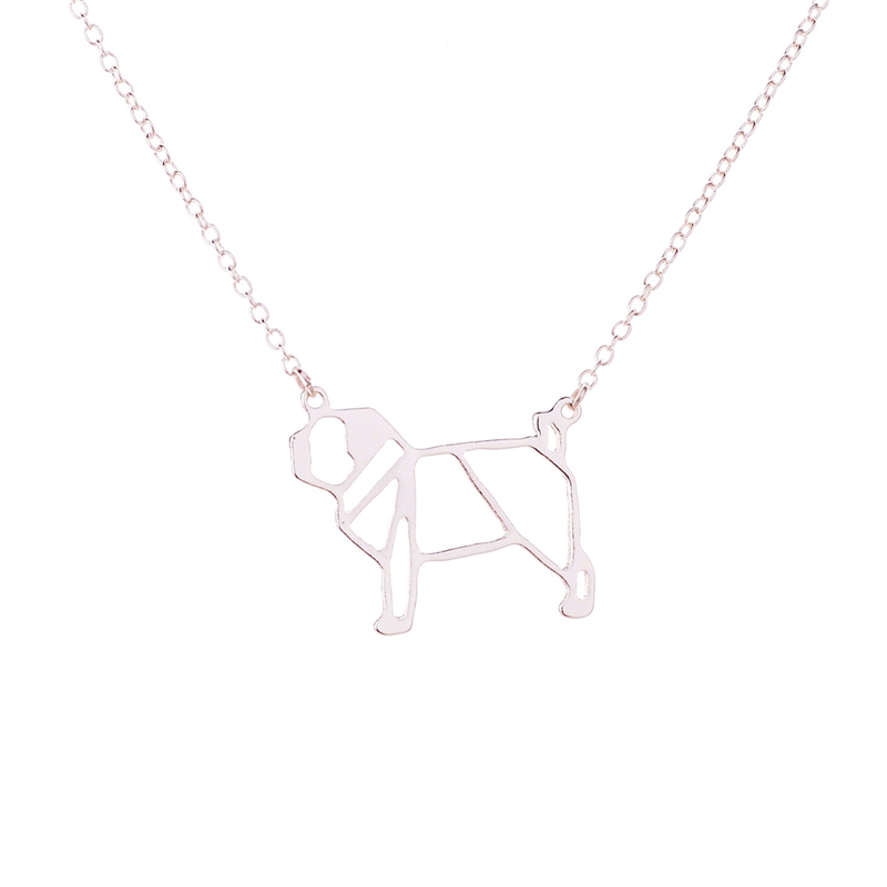origamichainpugpendantnecklace