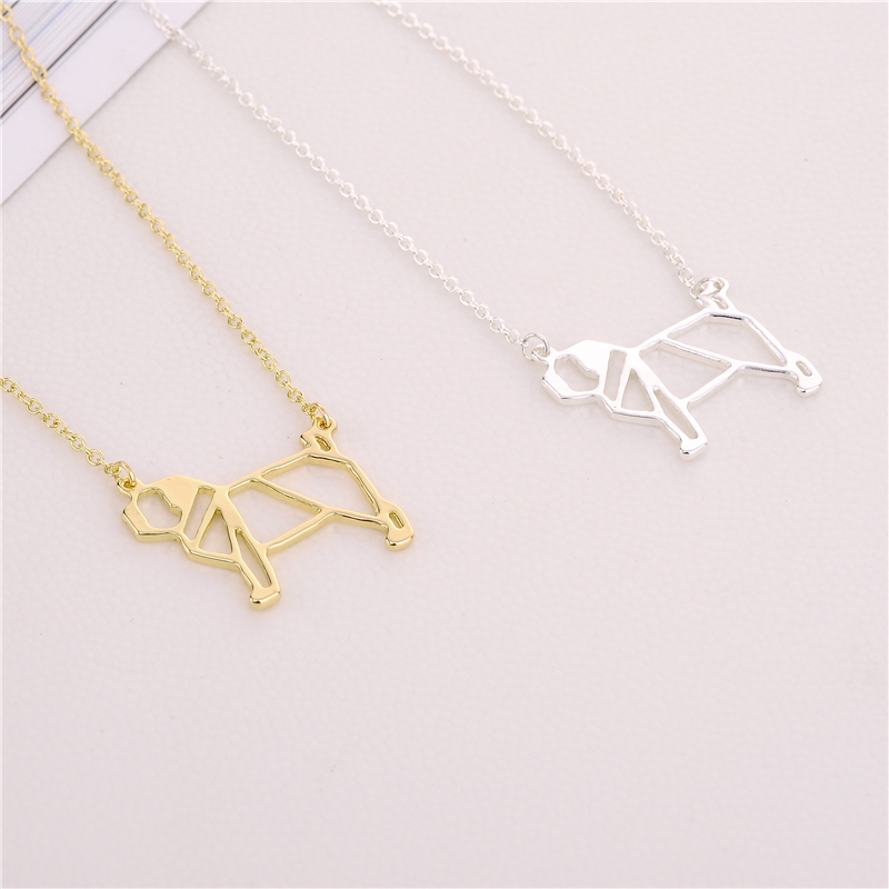 origamichainpugpendantnecklace