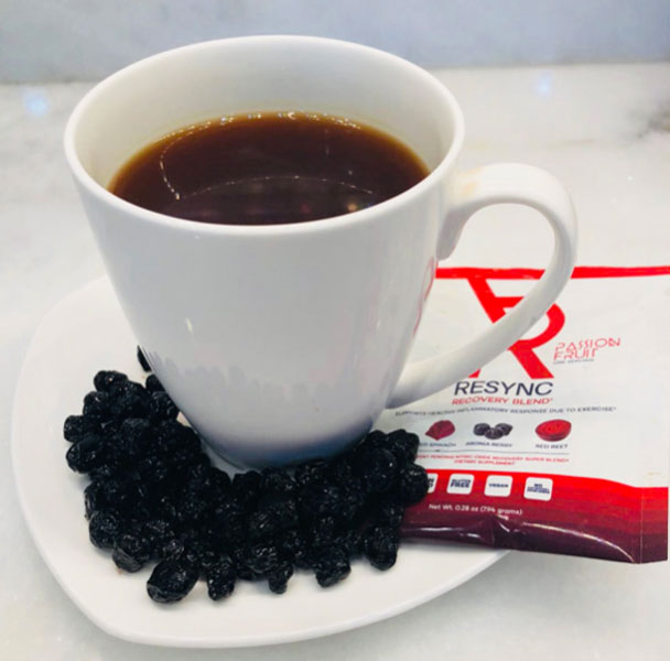 Tea mixed with resync