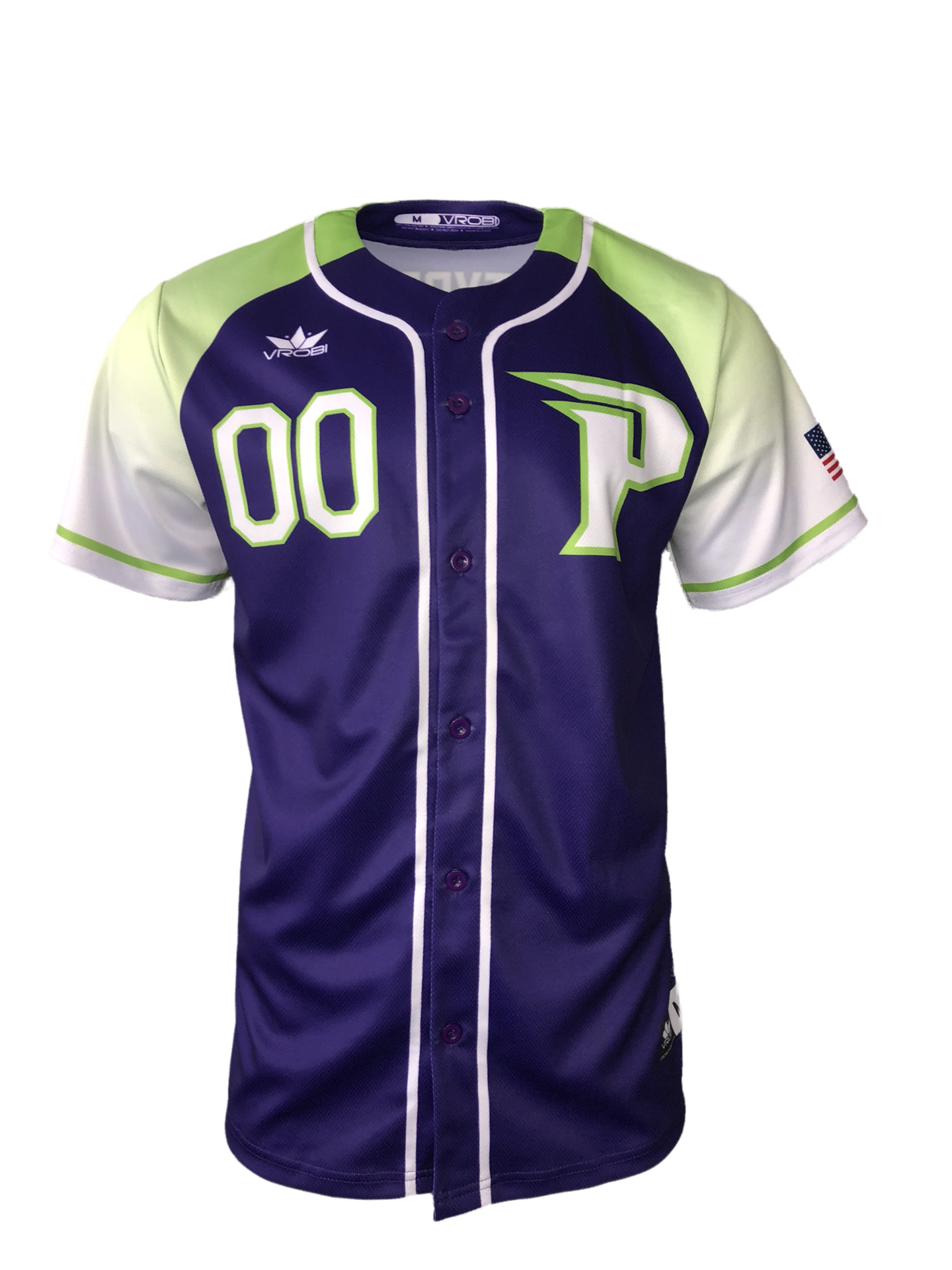 Custom Sublimated Full Dye Full Button Fastpitch Softball Jersey with Ombre Fade