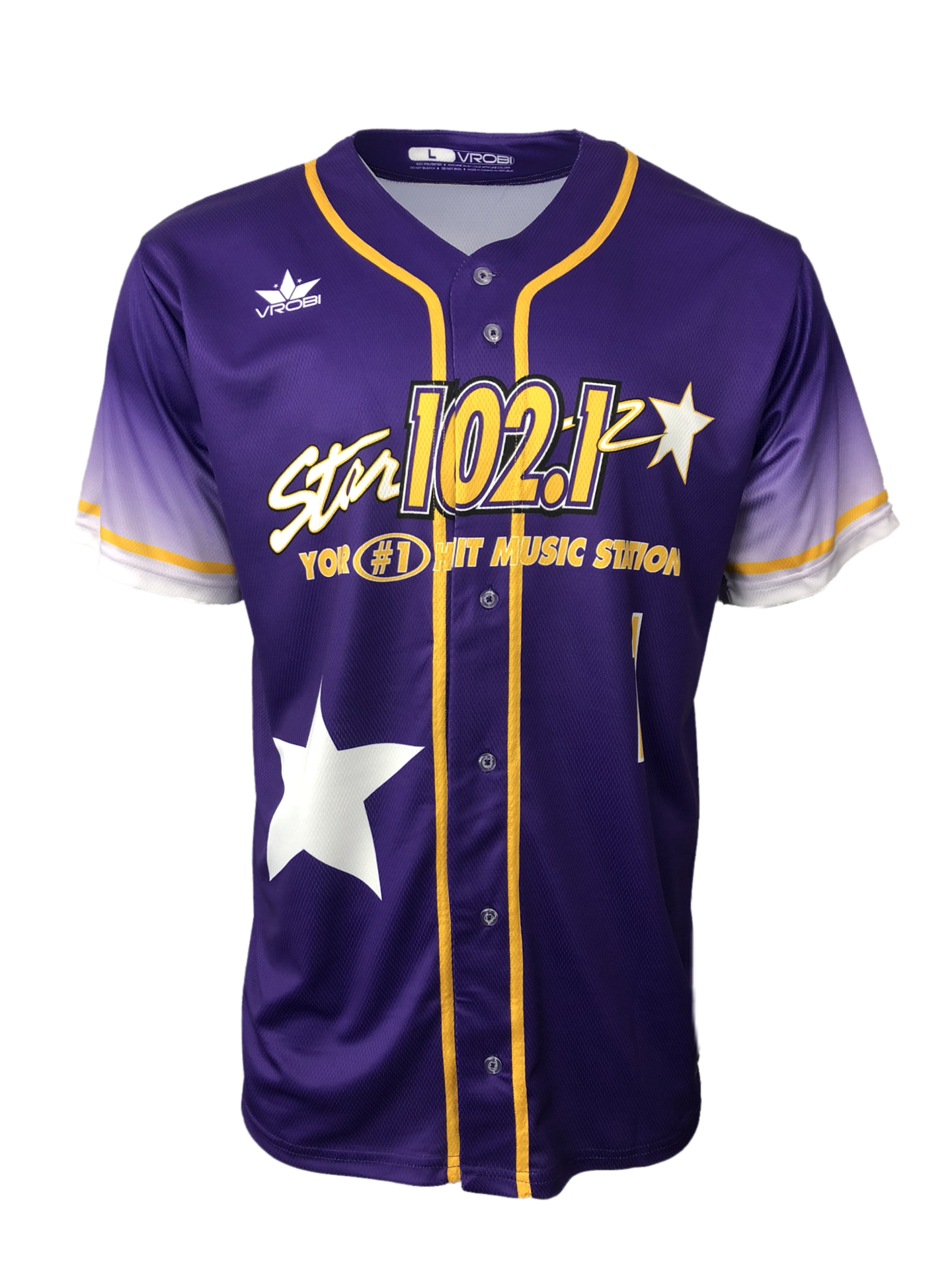 Custom Sublimated Full Dye Full Button Slowpitch Softball Jersey with Ombre Fade Design