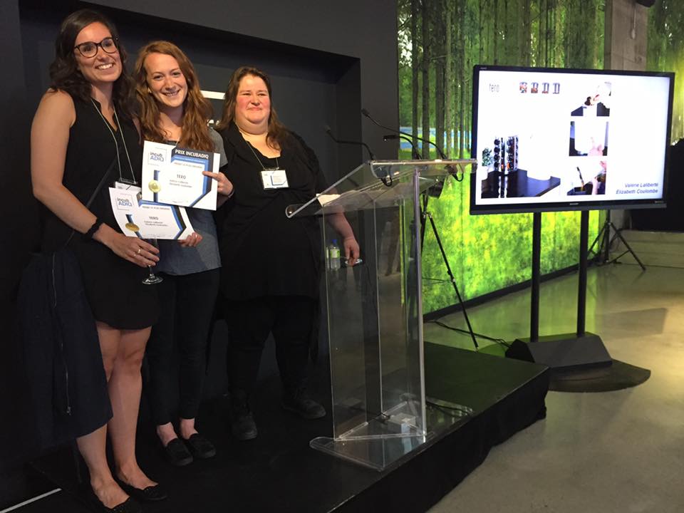 Elizabeth et Valérie remporte le prix du projet le plus original au concours Incubadiq