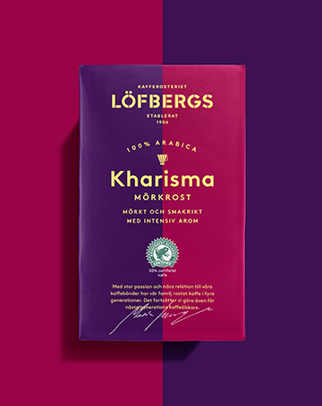 Löfbergs KHARISMA RA MÖRKROST Filtermalt 450 g Löfbergs KHARISMA RA MÖRKROST Filtermalt 450 g