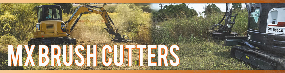 MX Brush Cutters | Attachment Kings Mini Excavator Brush Cutters