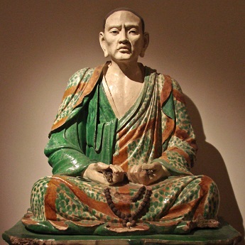 An ancient Chinese Buddha statue: Statue of Arhat Tâmrabhadra An ancient Chinese Buddha statue: Statue of Arhat Tâmrabhadra