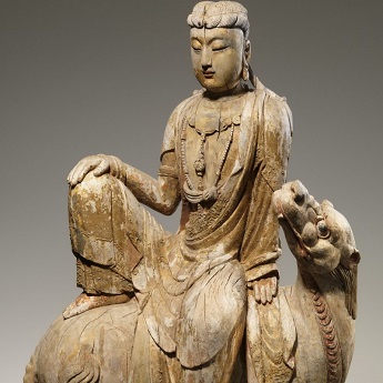 An ancient Chinese Buddha statue: Bodhisattva Avalokiteshvara of the Lion's Roar An ancient Chinese Buddha statue: Bodhisattva Avalokiteshvara of the Lion's Roar