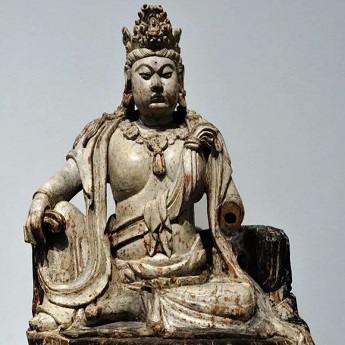 An ancient Chinese Buddha statue: Bodhisattva Avalokiteshvara in Water Moon Form An ancient Chinese Buddha statue: Bodhisattva Avalokiteshvara in Water Moon Form