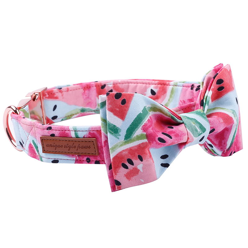 watercolorwatermelondogbowtiecollar