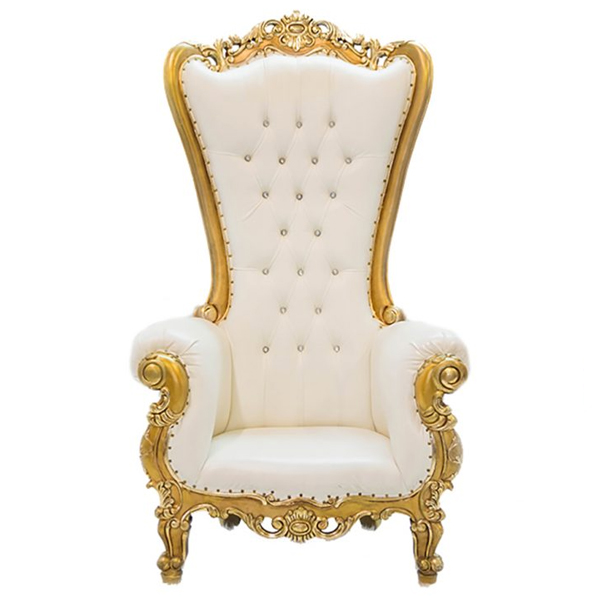 Gold Tufted King Louis Chairs (Set of 2) - Wedding Supplies Orlando, Wedding Rental Party, Tent Rental Orlando