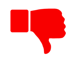 Red Bad Thumbs Down Icon png