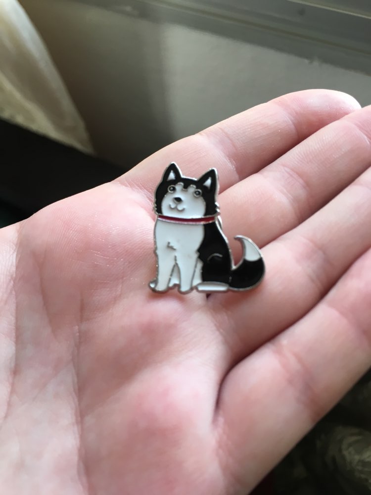 kawaiidogmetalenamelbroochpin