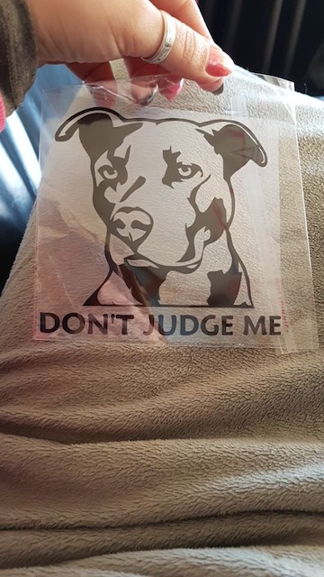 pitbulldontjudgemevinylsticker