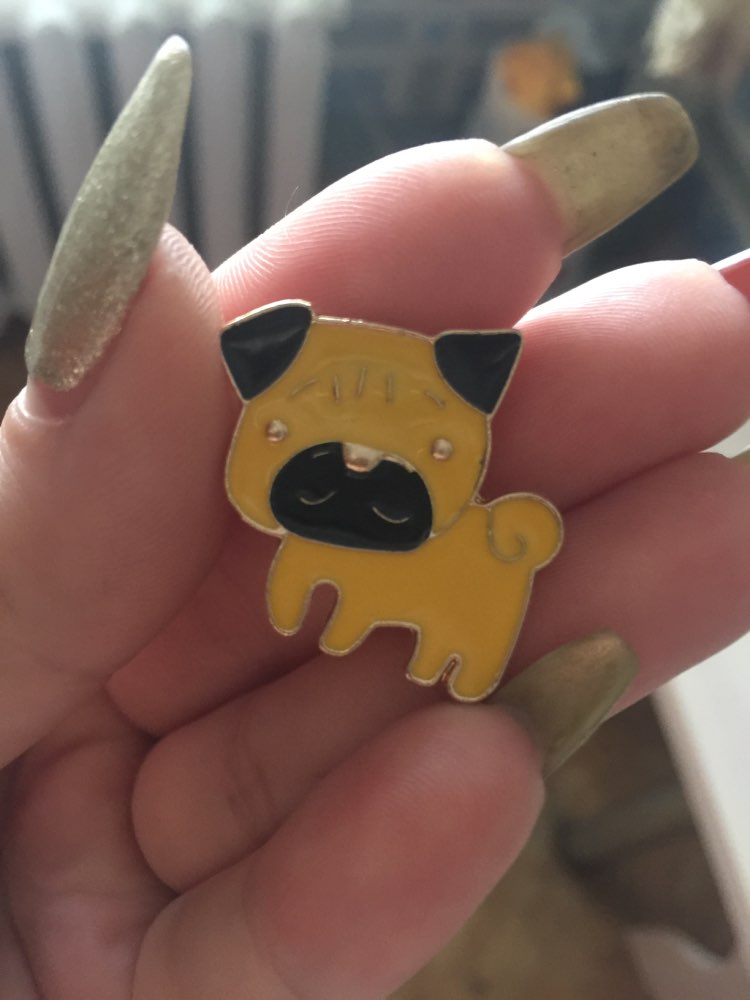 kawaiidogmetalenamelbroochpin